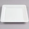 Fineline Settings SQ4010.WH Platter Pleasers White Square Plastic Serving Tray 10" X 10" - 25 Pcs