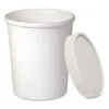 Dart White Flexstyle Double Poly Food Containers With Lids, 32 Oz., 250 Sets/Carton