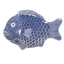 GET Enterprises 370-10-BL Creative Table Blue Fish Platter 10" X 7" - 1 Doz
