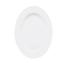 GET Enterprises M-4010-W Water Lily Melamine Oval Platter 16-1/4" X 12" - 1 Doz