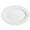 GET Enterprises ML-14-W Milano White Oval Melamine Platter 17" X 12" - 1/2 Doz