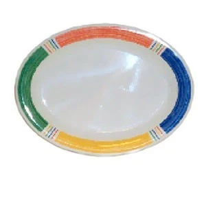 GET Enterprises OP-120-BA Diamond Barcelona Melamine Oval Platter 12" X 9" - 1 Doz
