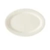 GET Enterprises OP-215-IV Diamond Ivory Oval Platter 11-1/2" X 8" - 2 Doz