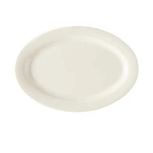 GET Enterprises OP-215-IV Diamond Ivory Oval Platter 11-1/2" X 8" - 2 Doz