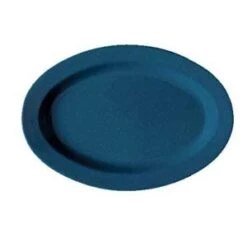 GET Enterprises OP-215-TB Texas Blue Melamine Oval Platter 11-1/2" X 8" - 2 Doz