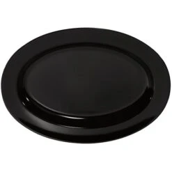 GET Enterprises OP-621-BK Milano Black Oval Platter 21" X 15" - 1 Doz