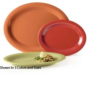 GET Enterprises OP-950-AV Diamond Harvest Avocado Oval Platter 9-3/4" X 7-1/4" - 2 Doz