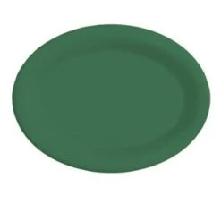 GET Enterprises OP-950-FG Diamond Mardi Gras Rainforest Green Oval Platter 9-3/4" X 7-1/4" - 2 Doz