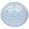 Fabri-Kal Greenware Clear X-Slot Cold Drink Lids Fits 16-18, 24 Oz. Cups, 1000/Carton