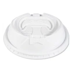 Dart Optima White Reclosable Lids For 10-24 Oz. Paper Hot Cups - 1000 Pcs