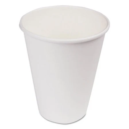 White Paper Hot Cups, 12 Oz., 1000/Carton