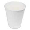White Paper Hot Cups, 8 Oz., 1000/Carton
