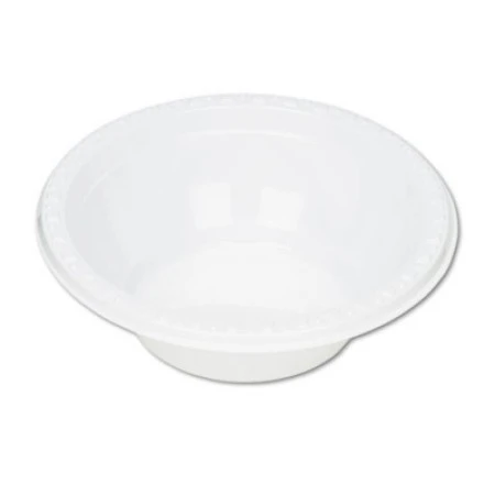 Plastic Dinnerware, Bowls, 5oz, White, 125/Pack