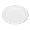 White Plastic Dinnerware Plates, 7", 125/Pack