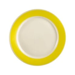 CAC China R-8-Y Rainbow Yellow Rolled Edge Plate 9" - 2 Doz