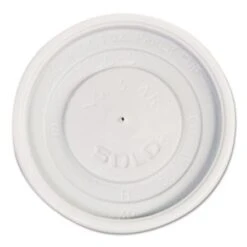 Dart Polystyrene Vented Hot Cup Lids, 4 Oz. Cups, White - 1000 Pcs