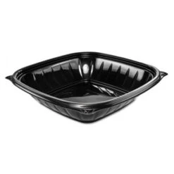 Dart PresentaBowls Pro Black Square Bowls, 32 Oz. - 252 Pcs