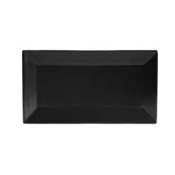 CAC China KC-13-BLK Color Arts Black Rectangular Platter 11 1/2" - 1 Doz