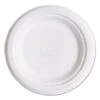 Eco-Products Renewable & Compostable Sugarcane Plates, 6", 1000/Carton