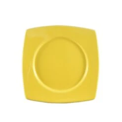 CAC China R-SQ8-Y Clinton Round In Square Plate Yellow 8 7/8" - 2 Doz