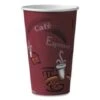 Dart Bistro Design Hot Drink Cups, Paper, Maroon, 16 Oz. - 50/Pack