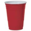 Dart Plastic Party Cold Cups, 16 Oz. Red, - 50/Pack