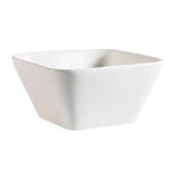CAC China PLT-B5 Accessories Bone White Square Bowl 12 Oz., 5" - 3 Doz