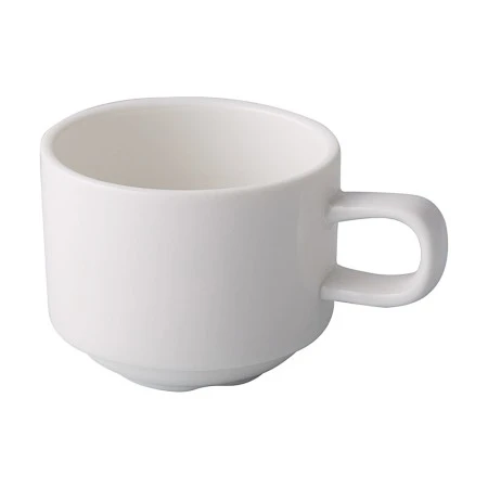 CAC China GW-CLB35 Great Wall Bone White Stacking Cup 3.5 Oz., 2 1/2" - 3 Doz