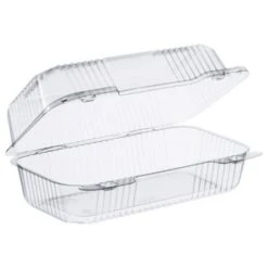 Dart Staylock Clear Hinged Lid Containers, 5.4" X 9" X 3.5"- 250 Pcs