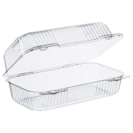 Dart Staylock Clear Hinged Lid Containers, 5.4" X 9" X 3.5"- 250 Pcs