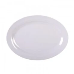 Thunder Group 2012TW Imperial White Melamine Oval Platter 12" X 8-5/8"