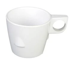 Thunder Group ML9011W White Melamine Stacking Cup 7 Oz. - 1 Doz