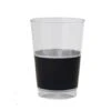 TigerChef Black With Silver Band Plastic Cups 12 Oz. - 10 Pcs