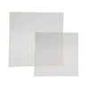 TigerChef Clear With Gold Trim Square Coupe Plastic Dinner Plate 10-1/2" - 10 Pcs