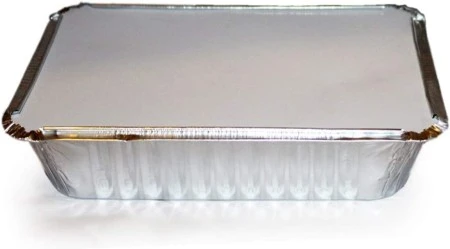 TigerChef Disposable Aluminum Foil Pans With Board Lids, 2-1/4-lb., 8.44" X 5.89" X 1.8" , 25 Sets