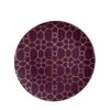 TigerChef Gold Geo Pattern Purple Plastic Dinner Plate 10-1/4" - 10 Pcs
