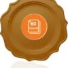 TigerChef Gold Scalloped Rim Disposable Dinner Plate 10", 60/Pack