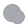 TigerChef Gray Plastic Dinner Plate With Silver Lattice Pattern 10-1/4" - 10 Pcs