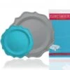 TigerChef Heavy Duty Turquoise And Silver Scalloped Rim Disposable Party Supplies Set - Service For 24