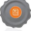 TigerChef Silver Scalloped Rim Disposable Dinner Plate 10", 60/Pack
