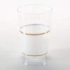 TigerChef White With Gold Band Plastic Cups 12 Oz. - 10 Pcs