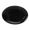 Tuxton CBH-0962 Black Concentrix Oval Coupe Platter 9-3/4" X 7"- 2 Doz