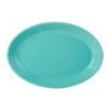 Tuxton CIH-0962 Island Blue Concentrix Oval Coupe Platter 9-3/4" X 7"- 2 Doz