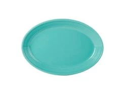 Tuxton CIH-0962 Island Blue Concentrix Oval Coupe Platter 9-3/4" X 7"- 2 Doz