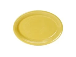 Tuxton CSH-0962 Saffron Concentrix Oval Coupe Platter 9-3/4" X 7"- 2 Doz