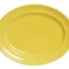 Tuxton CSH-136 Saffron Concentrix Oval Platter 13-3/4" X 10-1/2" - 6 Pcs