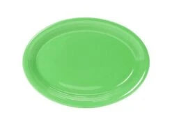 Tuxton CTH-1142 Cilantro Concentrix Oval Coupe Platter 11-1/2" X 8-3/4" - 1 Doz