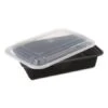 VERSAtainers, Black/Clear, 38 Oz., 6w X 8 1/2d X 2h, 150/Carton