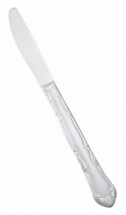 Winco 0004-08 Elegance Heavy Weight Stainless Steel Dinner Knife 8-5/8" - 1 Doz