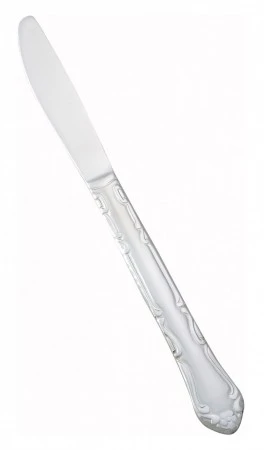 Winco 0004-08 Elegance Heavy Weight Stainless Steel Dinner Knife 8-5/8" - 1 Doz